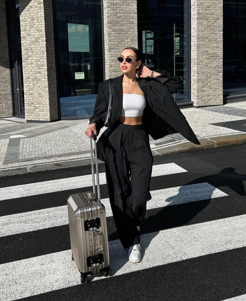VALISE CABINE ALUMINIUM GOLD - Roues 360° - TSA Intégrés