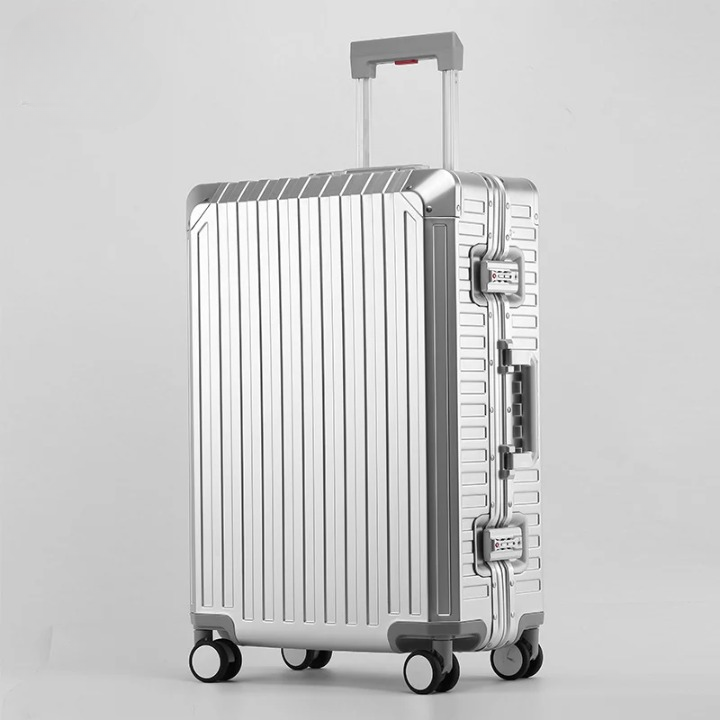 VALISE CABINE ALUMINIUM GOLD - Roues 360° - TSA Intégrés