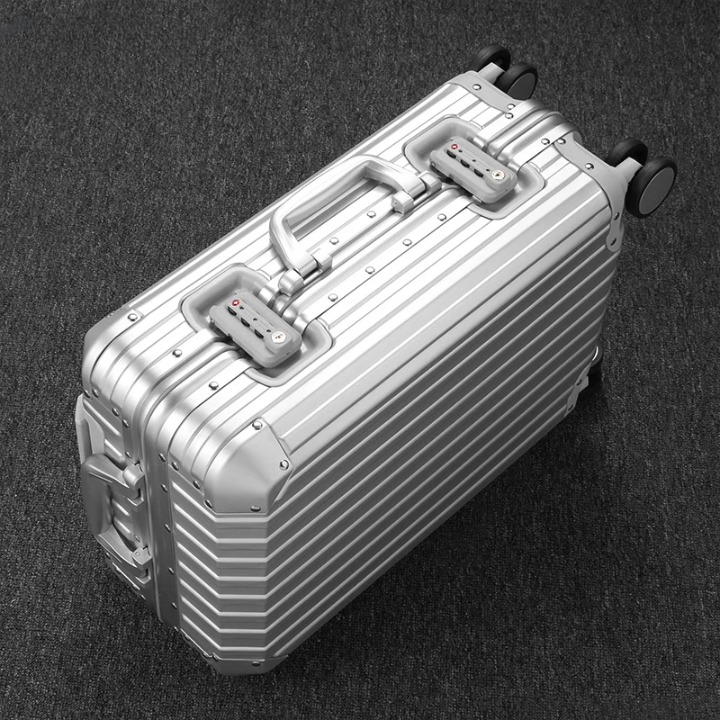 VALISE CABINE ALUMINIUM GOLD - Roues 360° - TSA Intégrés